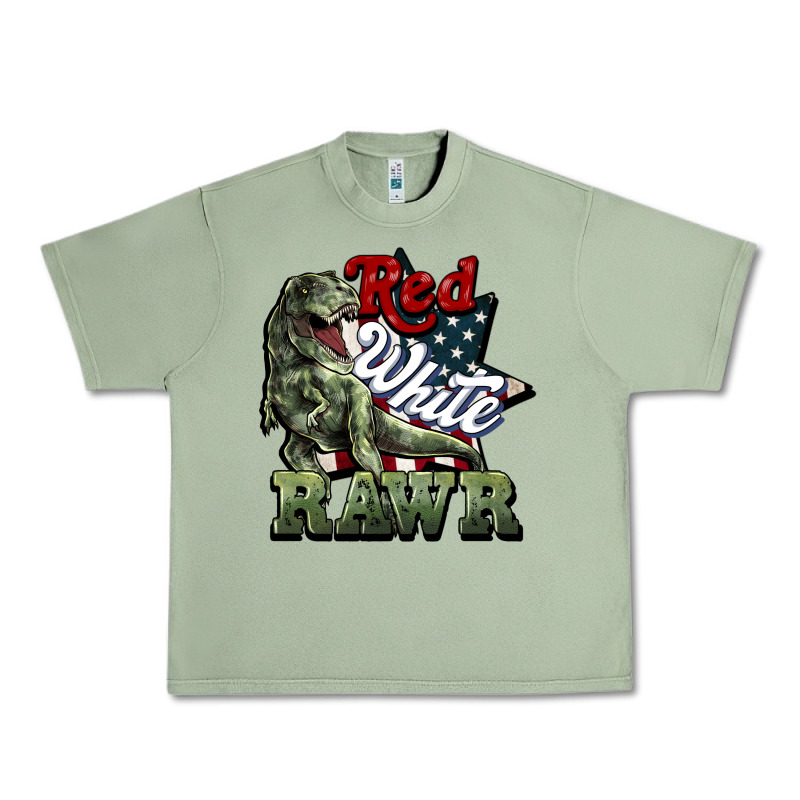 Red White Rawr 4th Of July Urban Heavy Tee by HowdyJamesFarm | Teevron