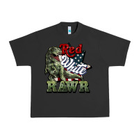 Pigment Black Red white rawr 4th of july Urban Heavy Tee - HowdyJamesFarm