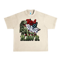 Sandshell Red white rawr 4th of july Urban Heavy Tee - HowdyJamesFarm