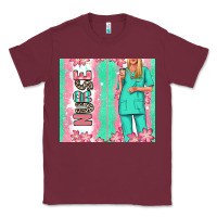 Burgundy nurse  blonde woman Classic Tee - RanaPortraitStore