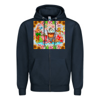 Navy christmas coffee class Zipper Hoodie - CowhideDigitalArt