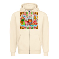 Sandshell christmas coffee class Zipper Hoodie - CowhideDigitalArt