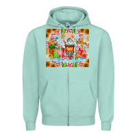 Seafoam christmas coffee class Zipper Hoodie - CowhideDigitalArt