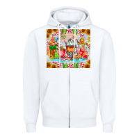 White christmas coffee class Zipper Hoodie - CowhideDigitalArt