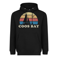 Black Coos Bay Or Vintage Sailboat 70S Throwback Sunset Heavyweight Hoodie - minhPixels