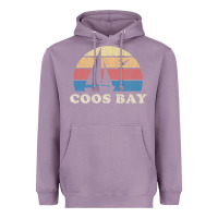 Lavender Coos Bay Or Vintage Sailboat 70S Throwback Sunset Heavyweight Hoodie - minhPixels
