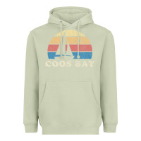 Matcha Coos Bay Or Vintage Sailboat 70S Throwback Sunset Heavyweight Hoodie - minhPixels