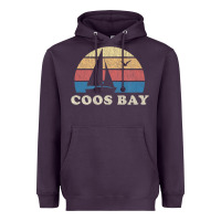 Coos Bay Or Vintage Sailboat 70s Throwback Sunset Heavyweight Hoodie | Teevron