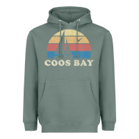 Sage Coos Bay Or Vintage Sailboat 70S Throwback Sunset Heavyweight Hoodie - minhPixels