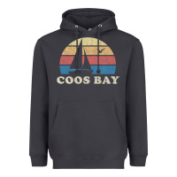 Smoke Coos Bay Or Vintage Sailboat 70S Throwback Sunset Heavyweight Hoodie - minhPixels