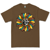 Cacao sunflower cowhide leopard Premium Tee - Artiststas
