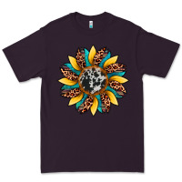 Plum sunflower cowhide leopard Premium Tee - Artiststas