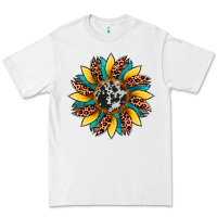 White sunflower cowhide leopard Premium Tee - Artiststas
