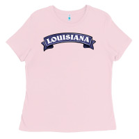 Bubblegum Pink louisiana Ladies Tee - BarkalooDesign
