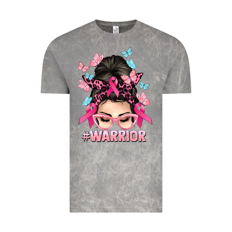 Warrior Cancer Messy Bun Cancer Awareness Vintage Tee by HowdyJamesFarm | Teevron