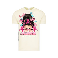Vintage Arctic Warrior Cancer messy bun Cancer Awareness Vintage Tee - HowdyJamesFarm