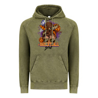 Vintage Olive Messy bun Basketball girl Vintage Hoodie - HowdyJamesFarm