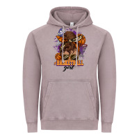 Vintage Zinc Messy bun Basketball girl Vintage Hoodie - HowdyJamesFarm