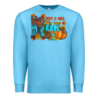 Ocean Blue jusa a girl who loves fall Premium Sweatshirt - Artiststas