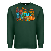 Sports Green jusa a girl who loves fall Premium Sweatshirt - Artiststas