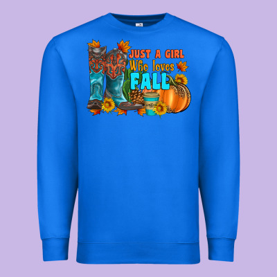 Jusa A Girl Who Loves Fall Premium Sweatshirt Designed By Artiststas