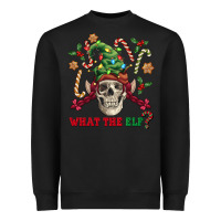 Black what the elf skull Heavyweight Sweatshirt - FaDigitalArtStudio