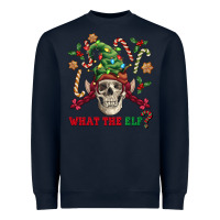 Navy what the elf skull Heavyweight Sweatshirt - FaDigitalArtStudio
