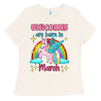 Bone unicorns are born in march Ladies Tee - Jasminsmagicworld