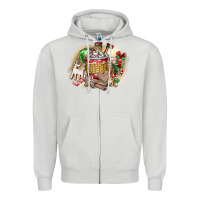 Dove Grey Christmas Elf Zipper Hoodie - CowhideDigitalArt