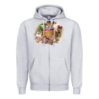 Heather Grey Christmas Elf Zipper Hoodie - CowhideDigitalArt