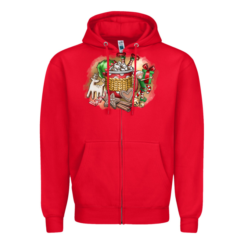 Christmas Elf Zipper Hoodie by CowhideDigitalArt | Teevron