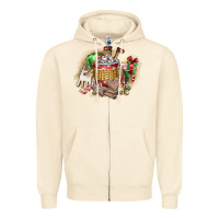 Sandshell Christmas Elf Zipper Hoodie - CowhideDigitalArt