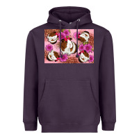 Plum Guinea pig flowers Heavyweight Hoodie - Artiststas