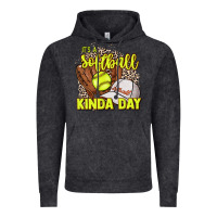 Vintage Black It's a Softball kinda day leopard Vintage Hoodie - HowdyJamesFarm