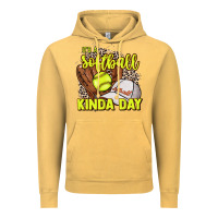 Vintage Mustard It's a Softball kinda day leopard Vintage Hoodie - HowdyJamesFarm