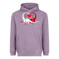 Lavender funny hearts love dinosaur valentine s day gift boys girls Heavyweight Hoodie - minhPixels
