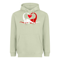 Matcha funny hearts love dinosaur valentine s day gift boys girls Heavyweight Hoodie - minhPixels
