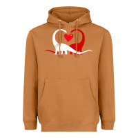 Meerkat funny hearts love dinosaur valentine s day gift boys girls Heavyweight Hoodie - minhPixels