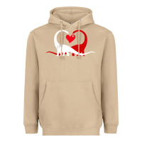 Mushroom funny hearts love dinosaur valentine s day gift boys girls Heavyweight Hoodie - minhPixels