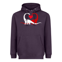 Funny Hearts Love Dinosaur Valentine S Day Gift Boys Girls Heavyweight Hoodie | Teevron