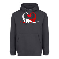 Smoke funny hearts love dinosaur valentine s day gift boys girls Heavyweight Hoodie - minhPixels