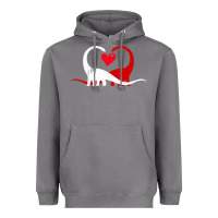 Storm funny hearts love dinosaur valentine s day gift boys girls Heavyweight Hoodie - minhPixels