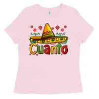 Bubblegum Pink Cuanto my fourth mexican birthday Ladies Tee - Jasminsmagicworld