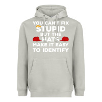Moon Dust You Can'T Fix Stupid But The Hats Make It Easy To Identify Heavyweight Hoodie - minhPixels