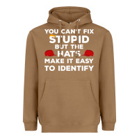 Toasted Coconut You Can'T Fix Stupid But The Hats Make It Easy To Identify Heavyweight Hoodie - minhPixels