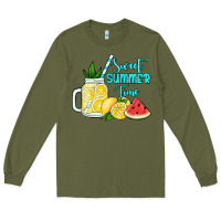 Army Green sweet summer time no background Long Sleeve Tee - Jasminsmagicworld