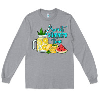 Heather Grey sweet summer time no background Long Sleeve Tee - Jasminsmagicworld