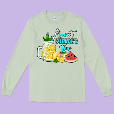 Sweet Summer Time No Background Long Sleeve Tee Designed By Jasminsmagicworld