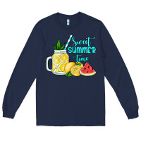 Navy sweet summer time no background Long Sleeve Tee - Jasminsmagicworld