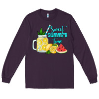 Plum sweet summer time no background Long Sleeve Tee - Jasminsmagicworld